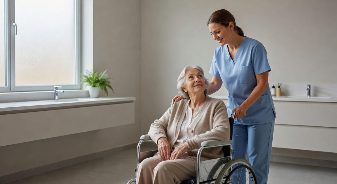 Accompagnement bienveillant pour la propreté d'un adulte handicapé à domicile