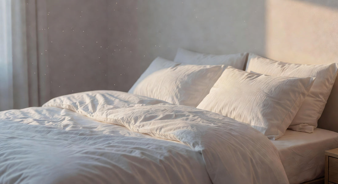 Chambre paisible au petit matin évoquant une nuit sereine avec couche adulte nuit très absorbante