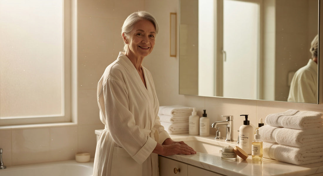 Toilette intime senior réalisée dans le respect et la dignité avec produits adaptés